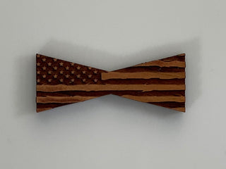 Bowtie--Small Patriotic Rustic Flag Bowtie Inlays (1112S Series)