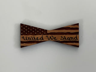 Bowtie--Large Patriotic United We Stand Flag Bowtie Inlays (1112L Series)