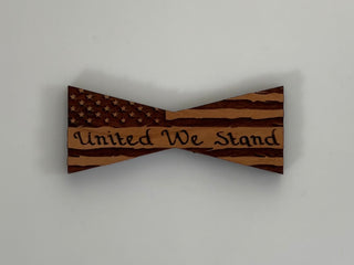 Bowtie--Medium Patriotic United We Stand Flag Bowtie Inlays (1112M Series)