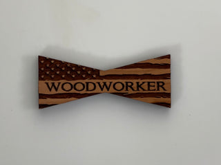 Bowtie--Medium Patriotic Woodworker Flag Bowtie Inlays (1112M Series)