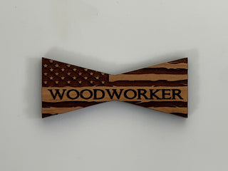 Bowtie--Large Patriotic Woodworker Flag Bowtie Inlays (1112L Series)