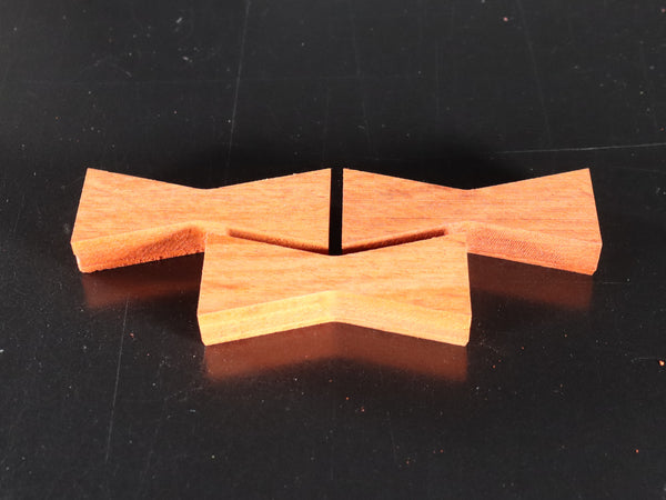 Limited Edition--1/2" Padauk Bowtie Inlays