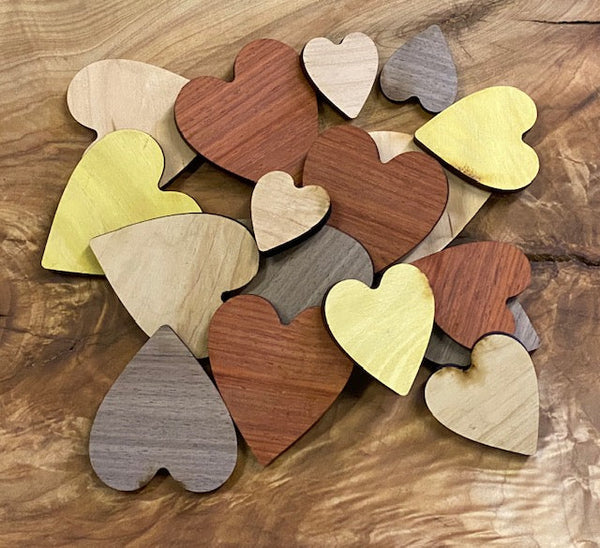Small Wooden Hearts Wooden Heart Wood Heart Love Heart 